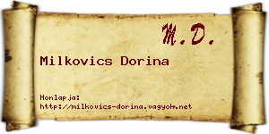 Milkovics Dorina névjegykártya
